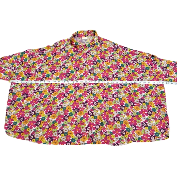 Nicobar Womens Floral Blouse Top Hippe Retro Free Size Flower Power - Picture 8 of 13